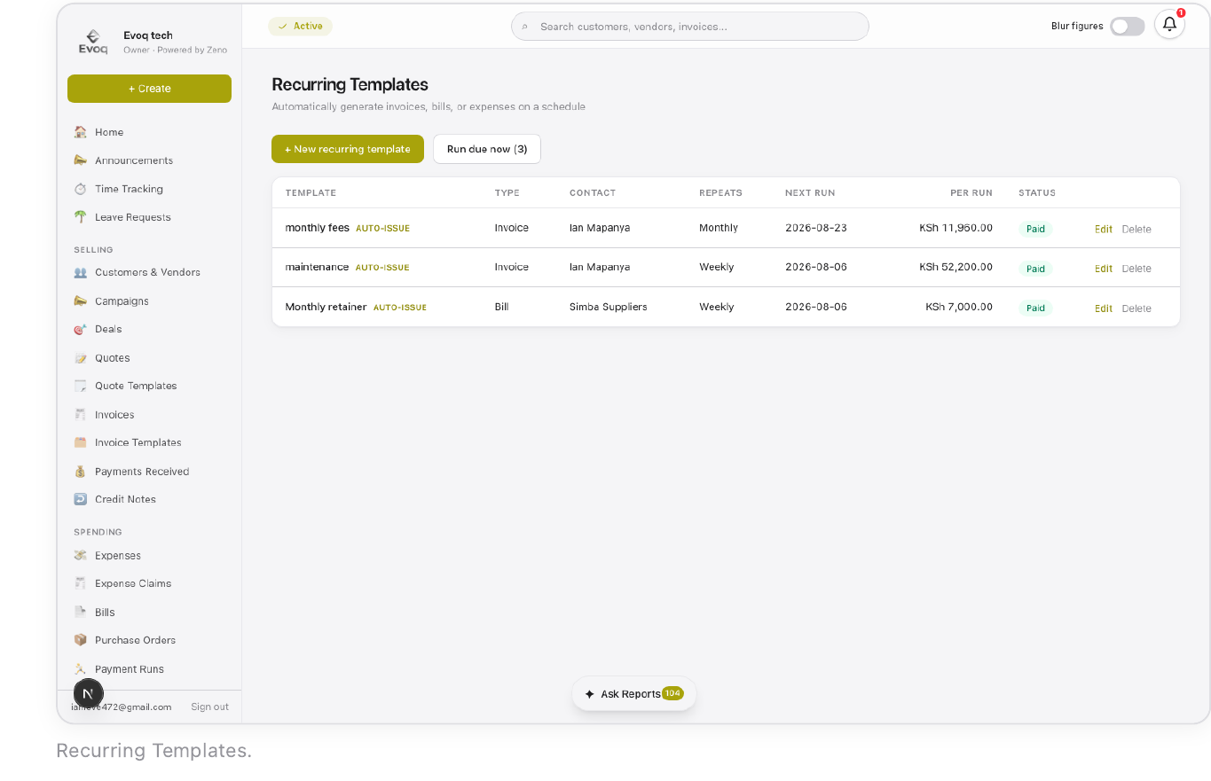 Recurring Templates